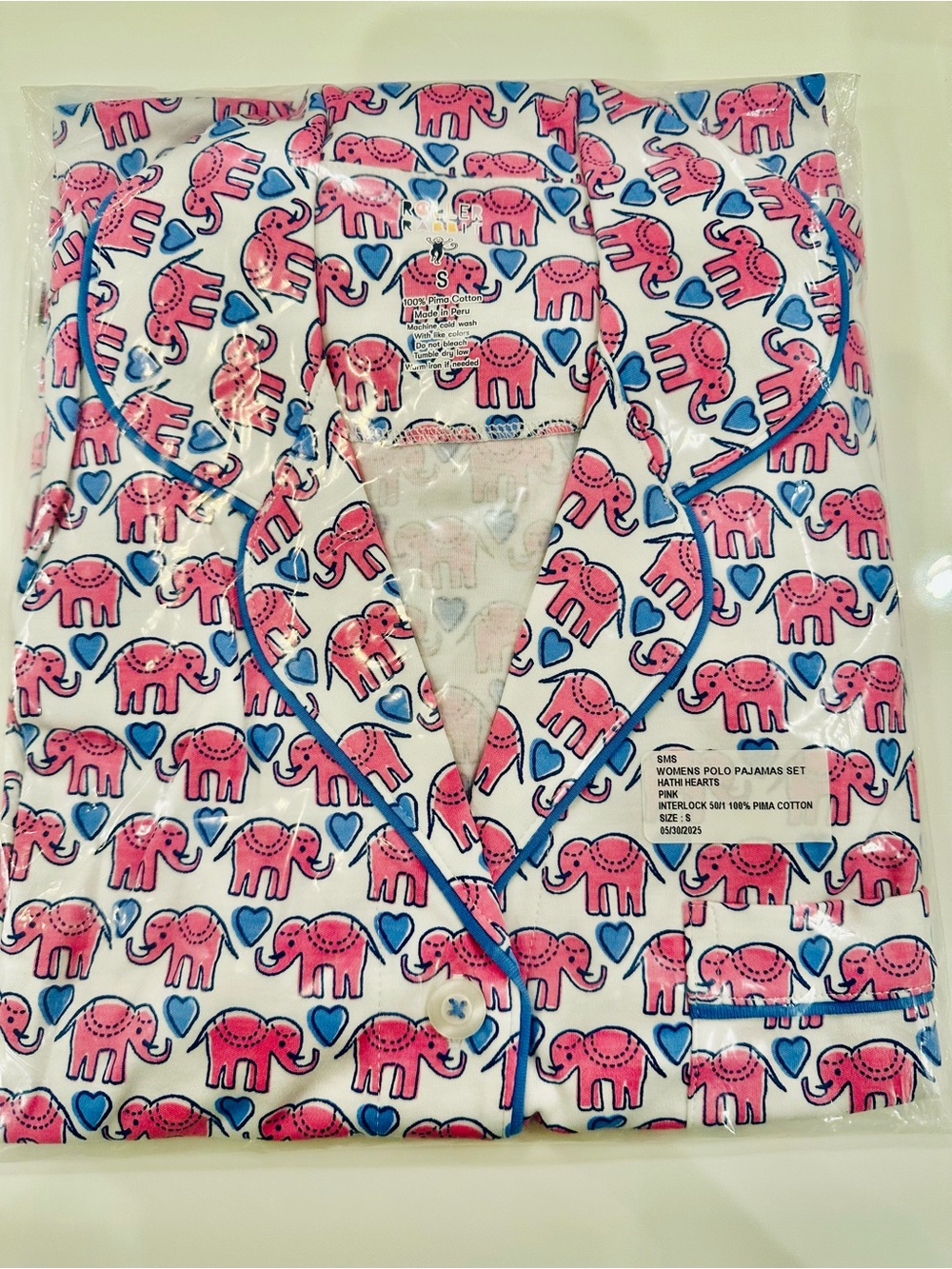 Roller Rabbit Haithi Hearts Polo Pajama Set